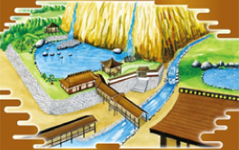 山麓居館の庭園復元イメージ